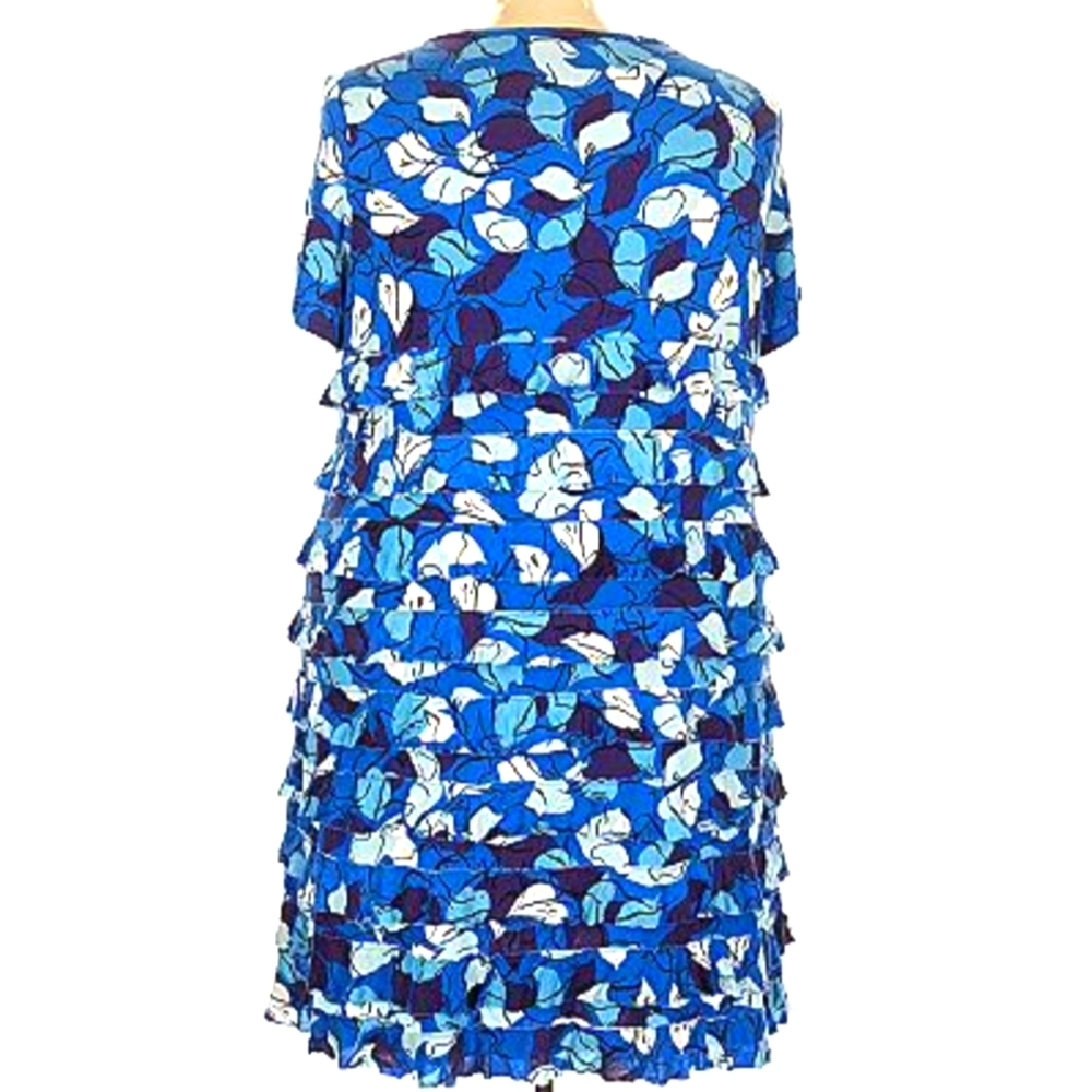 Colleen Lopez Blue and White Floral Mididress Size M - Picture 2 of 7